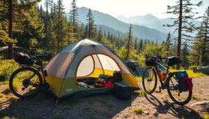 zelt für fahrradtour