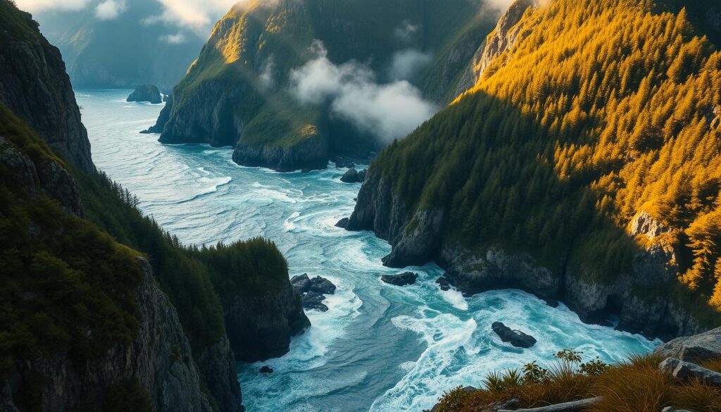 Island Küstenlandschaft mit Fjorden